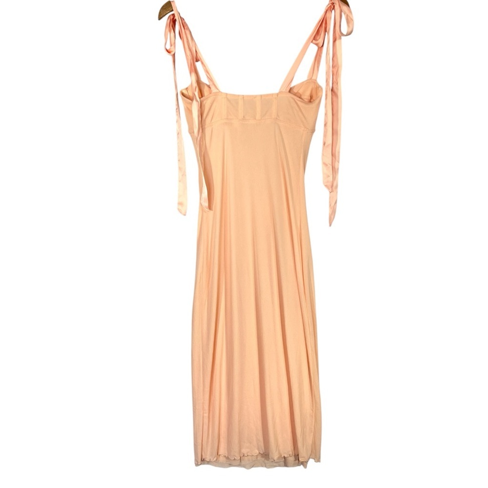 NWT Free People Intimately Got Glam Mesh Slip Dress size Small in Pale Peach - Picture 8 of 10